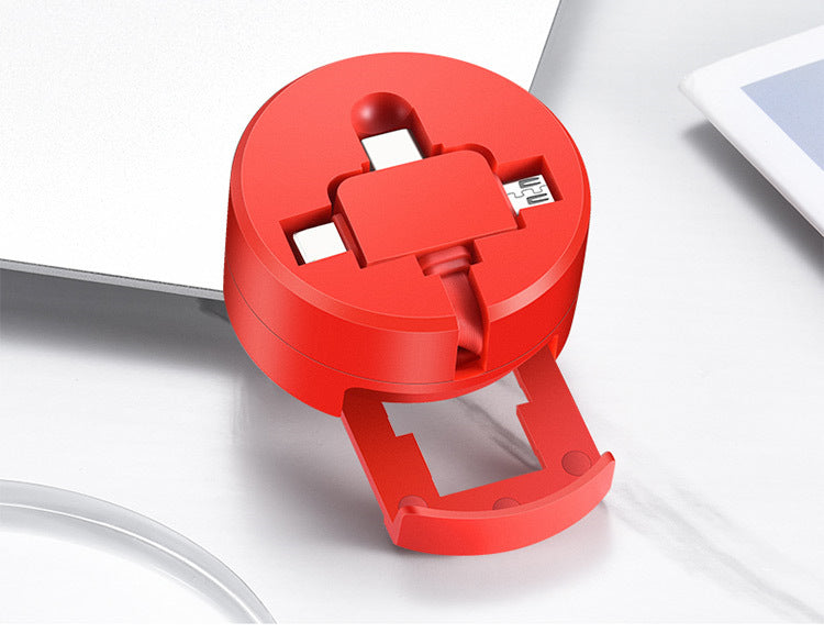 Three In One Data Cable-Pink