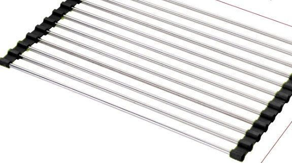 Folding Drain Sink Rack-Black