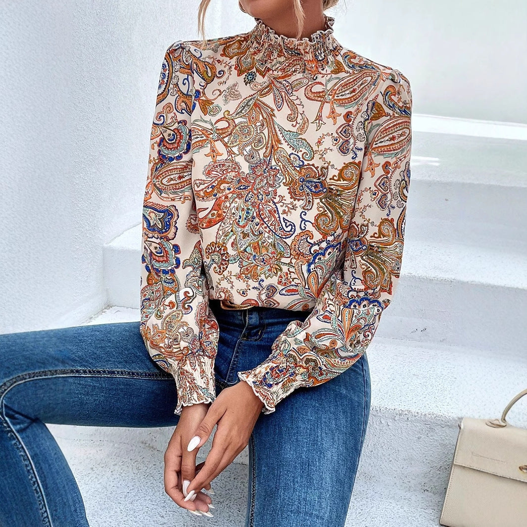 Floral-Design Blouse