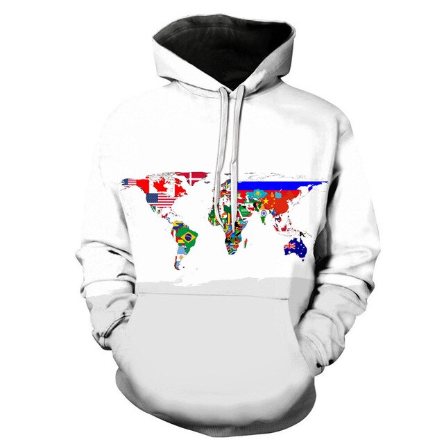 3D National Flag Hoodies